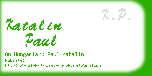 katalin paul business card